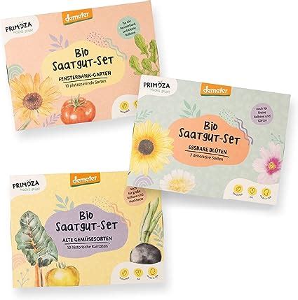 Bio Saatgut Set Bundle Demeter Zertifizierte Samen Sets