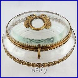 Ancien Boite Bonbonni Re Cristal Bronze Baccarat Saint Louis Box Th