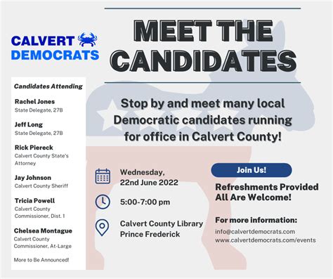 Candidate Meet And Greet — Calvert County Democratic Party