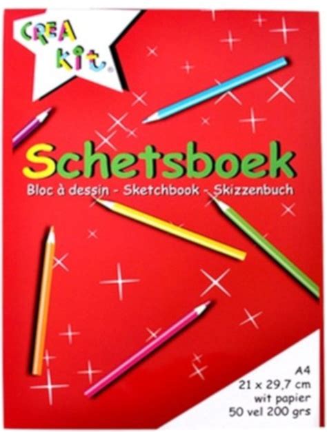 Schetsblok Junior A4 Papier Wit 50 Vellen 200 Grs Bol