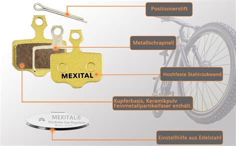 MEXITAL 2 Paar Fahrrad Scheibenbremsbeläge Scheibenbremsbeläge Bremse