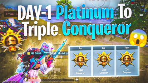 DAY 1 Platinum To Triple Conqueror In BGMI IPhoneXR 11 11Pro