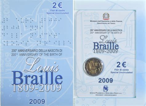 Italien Euro Rome M Nze Rome Louis Braille Stgl Bi Metallic