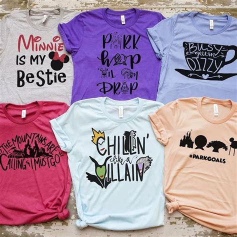 Disney Theme Park Vacation Themed Tees 1399 Disney Shirts Disney