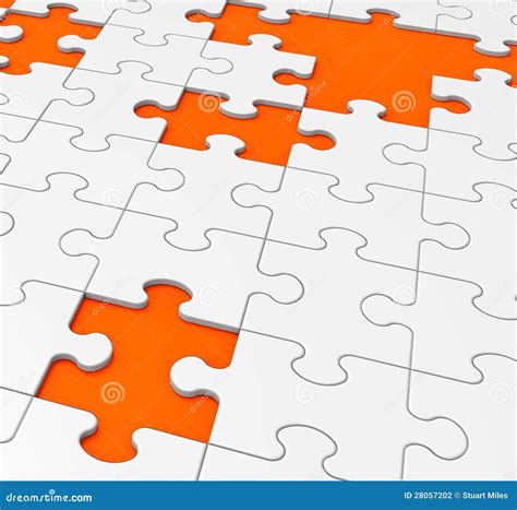Unfinished Puzzle Shows Missing Pieces Stock Photography - Image: 28057202