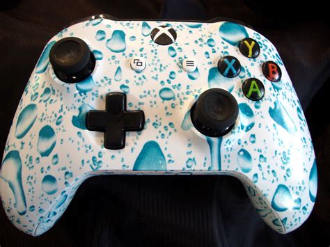 CUSTOM HYDRO DIPPED WATER DROPLETS XBOX ONE S BLUETOOTH WIRELESS