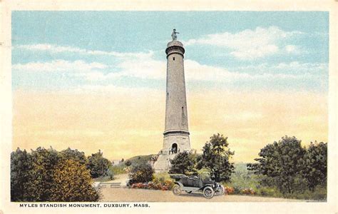 Duxbury Massachusetts Myles Standish Monument Antique Postcard K34163 Mary L Martin Ltd