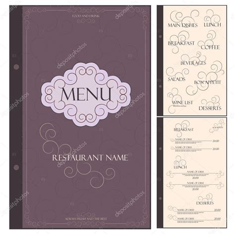 Restaurant Menu Design Template Stock Vector Image By ©ollevita 48947199