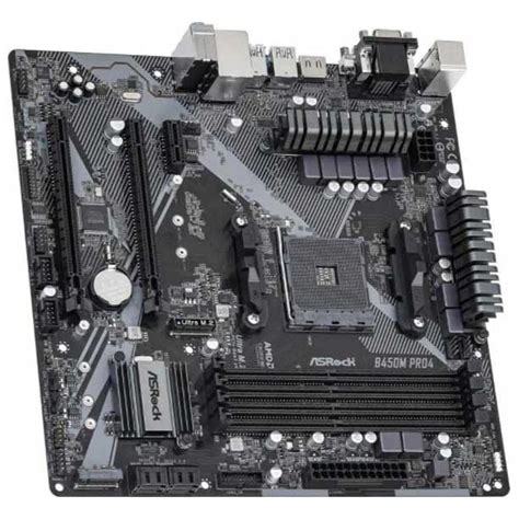 Asrock B450m Pro4 R2 0 Motherboard Black Techinn