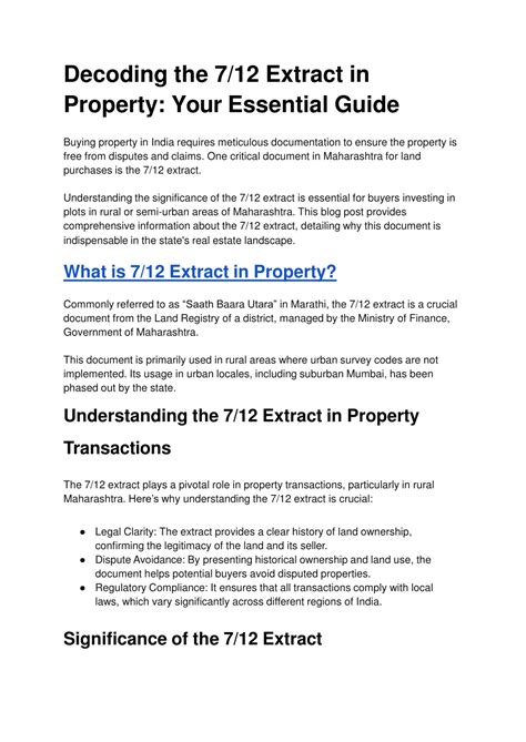 PPT - Decoding the 7_12 Extract in Property_ Your Essential Guide ...