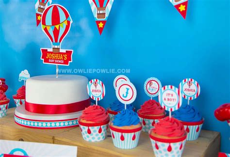 Hot Air Balloon Baby Shower Party Printable Package Etsy
