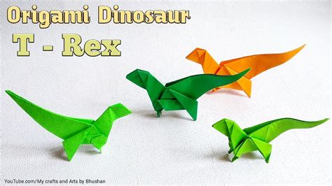 Tutorial Origami Dinosaur T Rex 🦖 Youtube