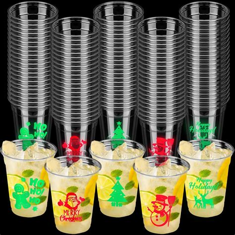 Amazon Sliner 200 Pcs 12oz Light Up Christmas Clear Plastic Cups