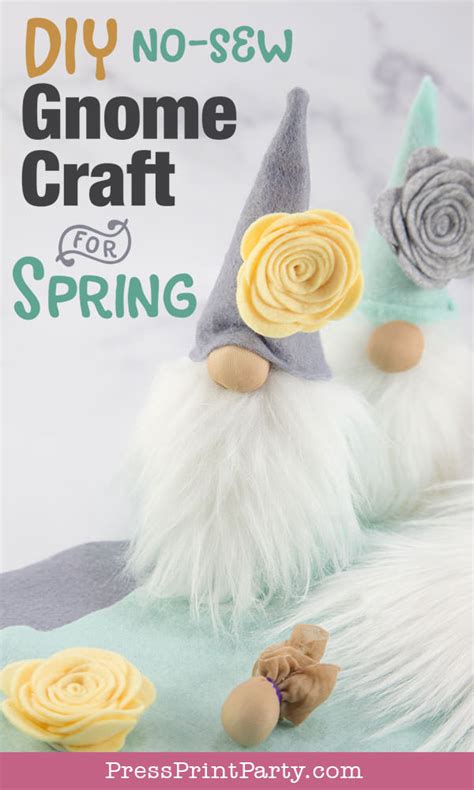 Diy No Sew Gnome Craft For Spring How To Make A Gnome Gnomes Crafts