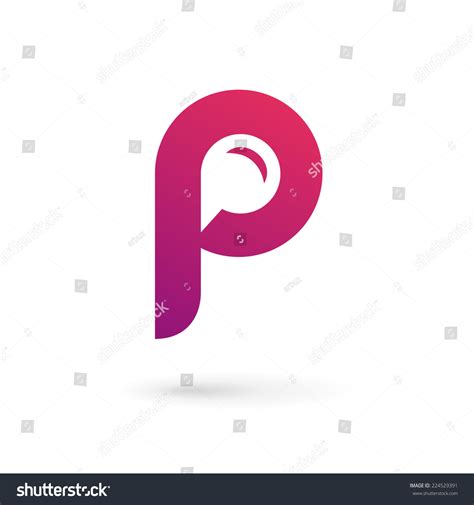 Letter P Speech Bubble Logo Icon Stock Vector Royalty Free 224529391