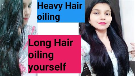 Heavy Hair Oiling Long Hair Oiling Desi Style Long Hair Oiling Indian Lunch Routine