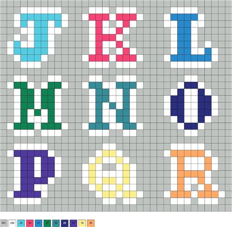 Perler Bead Letters Six Alphabets In 2024 Perler Beads Perler Bead