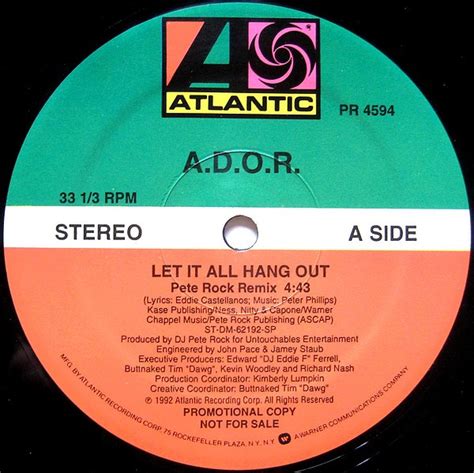 A.D.O.R. - Let It All Hang Out (1992, Vinyl) | Discogs