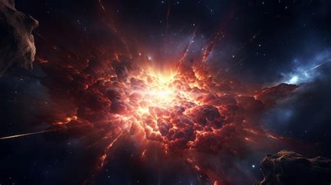 Premium AI Image | bright supernova explosion in space