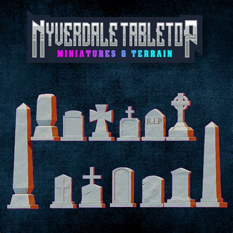 3d Printable Gravestones By Nyverdale Tabletop