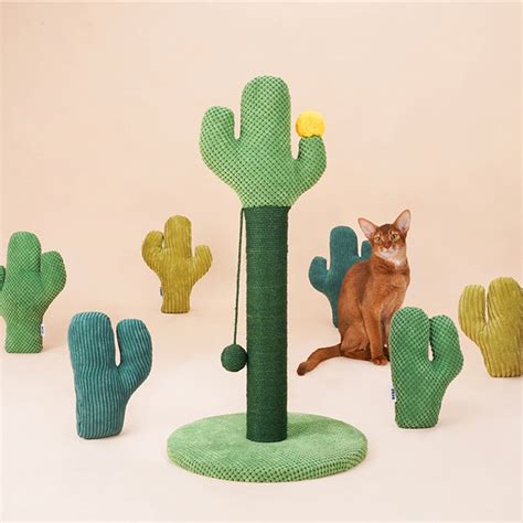 Cactus Cat Scratching Post Cat Tree 256 Inches Scratcher Etsy