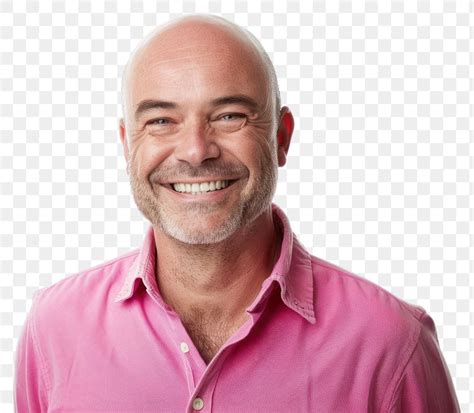 Png Smiling Bald Man Pink Premium Png Rawpixel