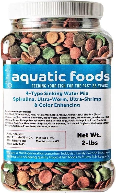 Amazon Aquatic Foods Inc 4 Type 12mm 1 2 Sinking Wafer Mix Of