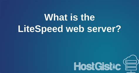 What Is The LiteSpeed Web Server HostGistic