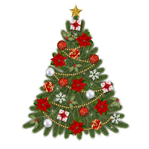 Christmas Tree Clipart Vector Flower