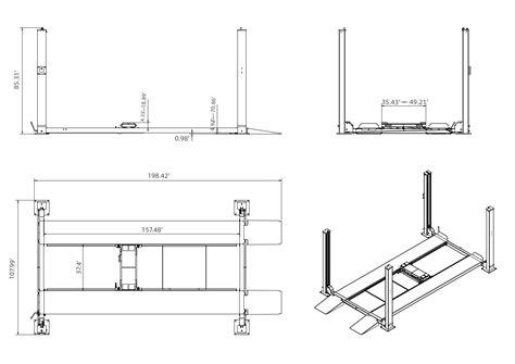 Olympic Equipment - 8,000lb 4-Post Car Stacking Lift