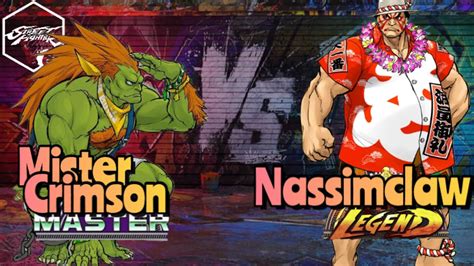 Sf Mister Crimson Blanka Vs Nassimclaw E Honda High Level Street