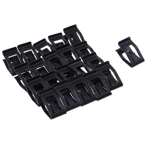 New 20pcs Universal Car Front Console Dash Dashboard Auto Trim Metal Retainer Black Rivet