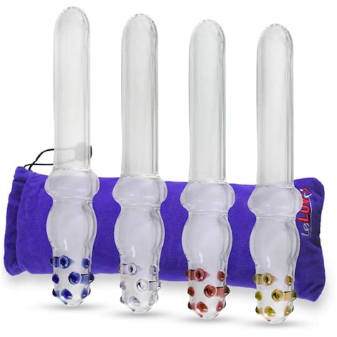 Leluv Glass 8 Inch Nubby Baton G Spot Wand Dildo In A Premium Etsy