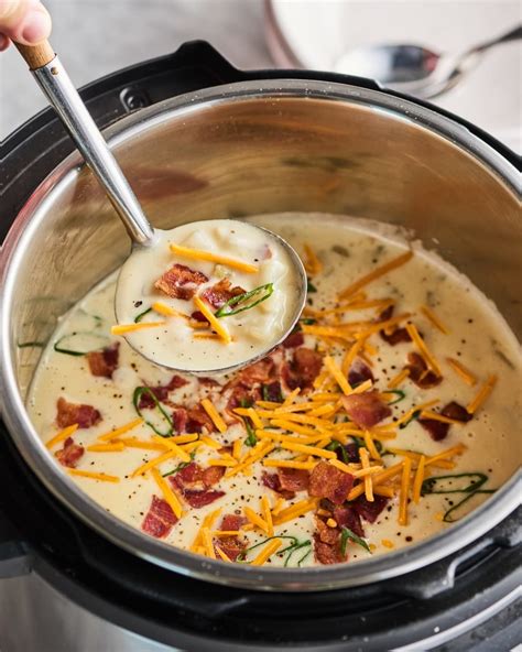 This Instant Pot Potato Soup Is Easy Creamy And Loaded With Bacon Recipe Creamy Potato