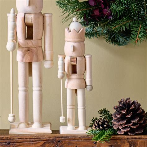 Natural Wood Holiday Nutcrackers | White Flower Farm