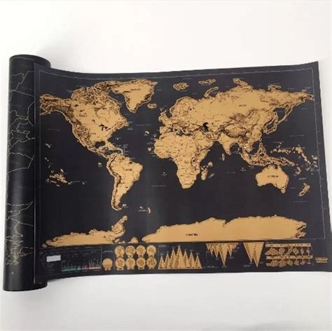 Mapa Mundi De Raspar Grande X Scratch Deluxe Raspadinha R