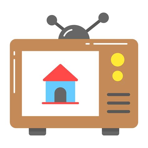 Home Inside Tv Denoting Real Estate Television Ad Easy To Use Icon