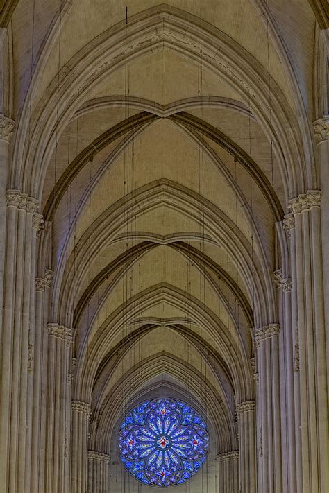 Saint John The Divine Cathedral Arches And Rose Window Photograph By Susan Candelario Pixels