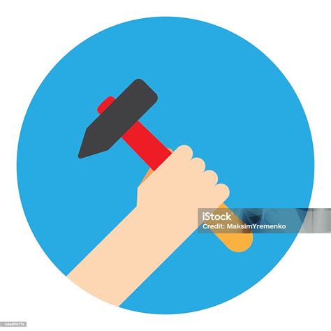 Tangan Simbol Dengan Palu Ilustrasi Stok Unduh Gambar Sekarang 2015