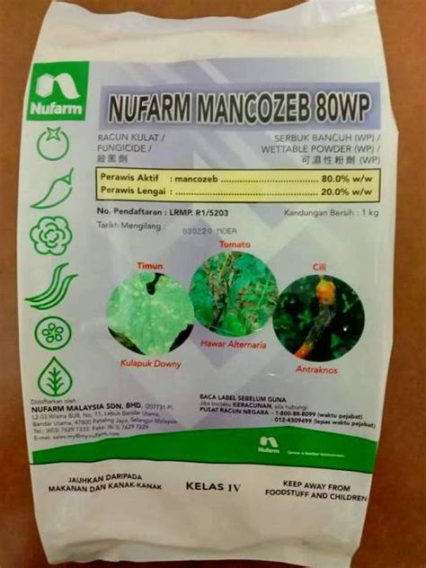 Racun Kulat Tanaman Fungicide Kg Nufarm Mancozeb Lazada