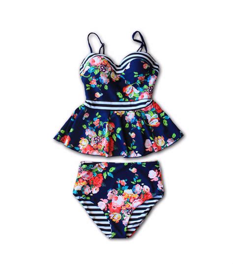 Breanne Floral Peplum Swimsuit 20 Rad Swim