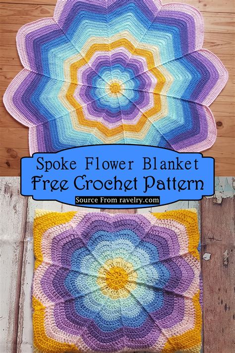 19 Free Crochet Flower Blanket Patterns