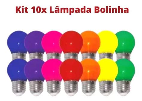 Kit X L Mpada Bolinha Led W Colorida Bivolt Decora O Mercadolivre