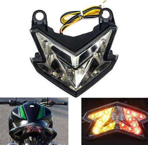 Mzs Motorcycle Tail Light Led Turn Signal Blinker Integrated Smoke Compatible With