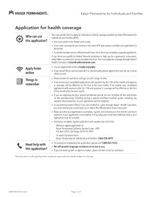 Fillable Online Chaminade Kaiser Permanente Application For Health