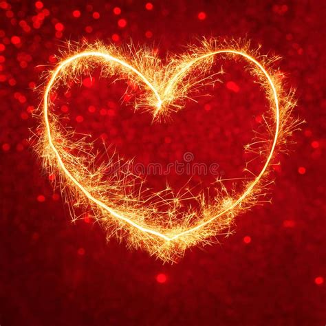 Sparkling Red Heart Shaped Zip Stock Illustration Illustration Of