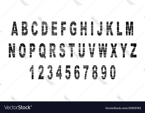 Grunge Alphabet Royalty Free Vector Image Vectorstock