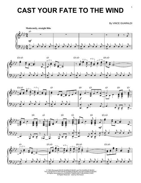 Cast Your Fate To The Wind Jazz Version Arr Brent Edstrom By Vince Guaraldi Sheet Music For