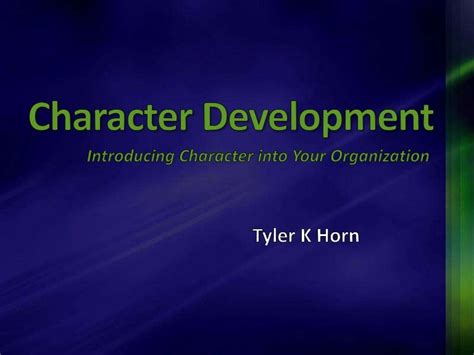 Character development