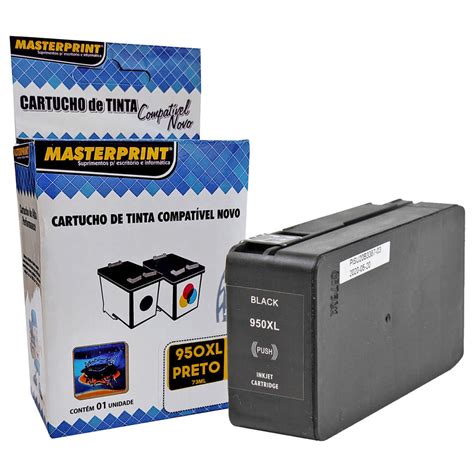 Cartucho De Tinta Preto Masterprint Compat Vel Hp Xl Mundoware